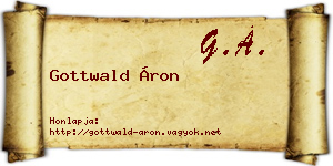 Gottwald Áron névjegykártya
